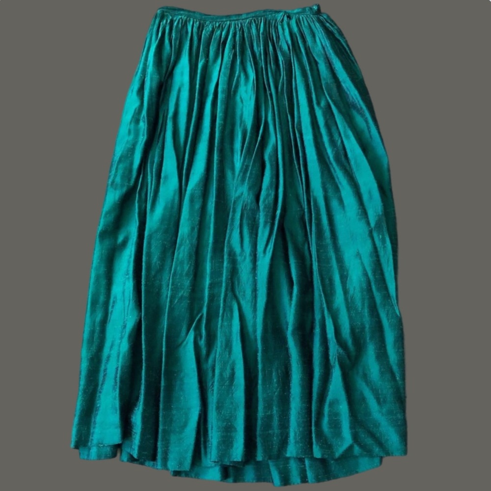 Emerald green vintage handmade skirt